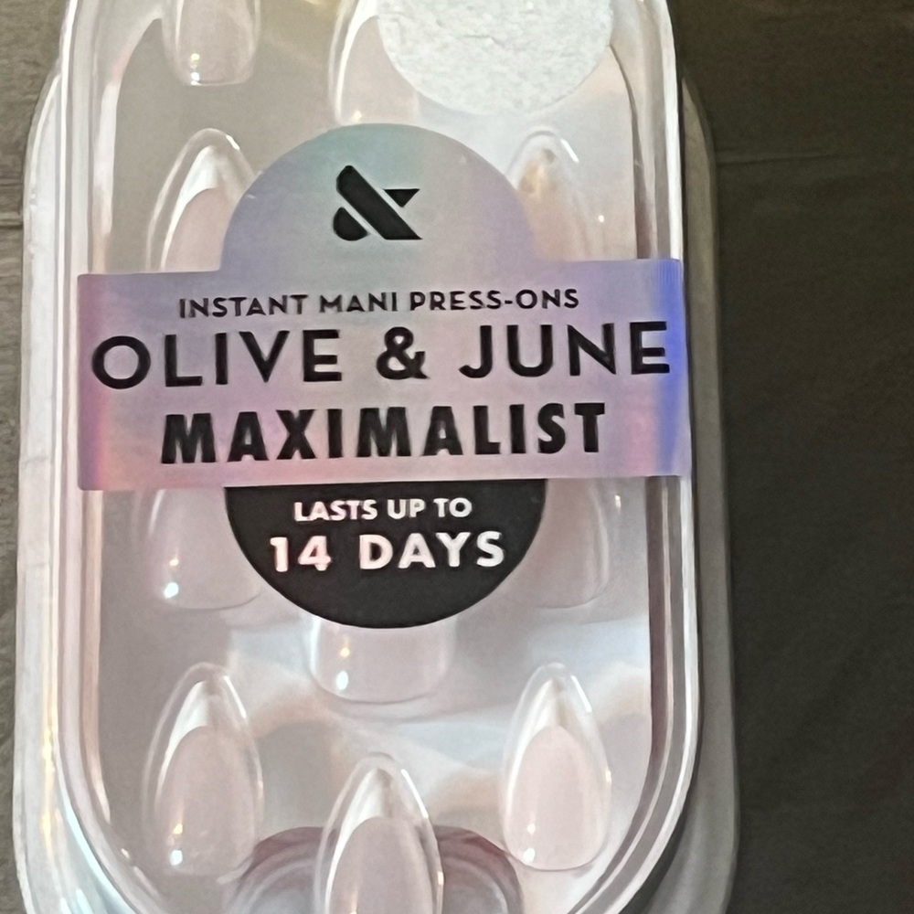 Maximalist Instant Mani Press-Ons - Silver Tips last up to 14 Days [Brand New]